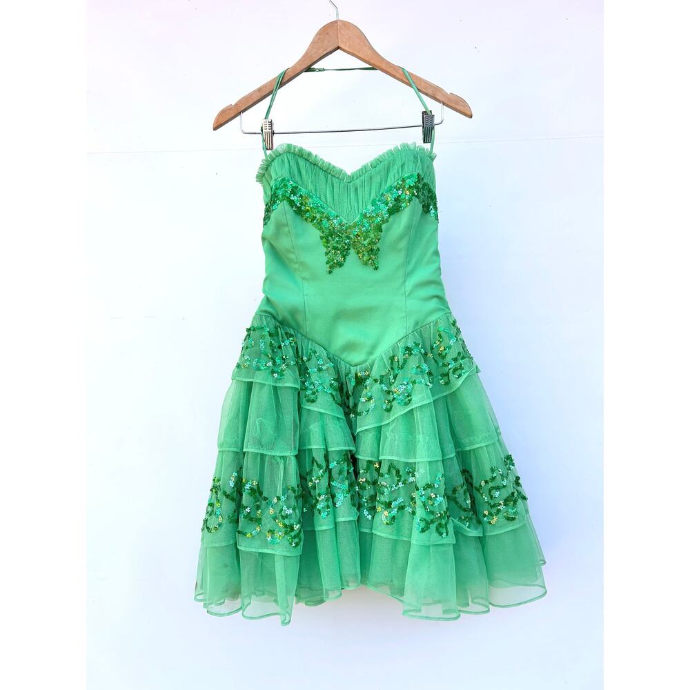 Y2K Betsey Johnson Sharpay Evans Dress High School Musical Green Fairy Tulle 6 - Picture 2 of 11